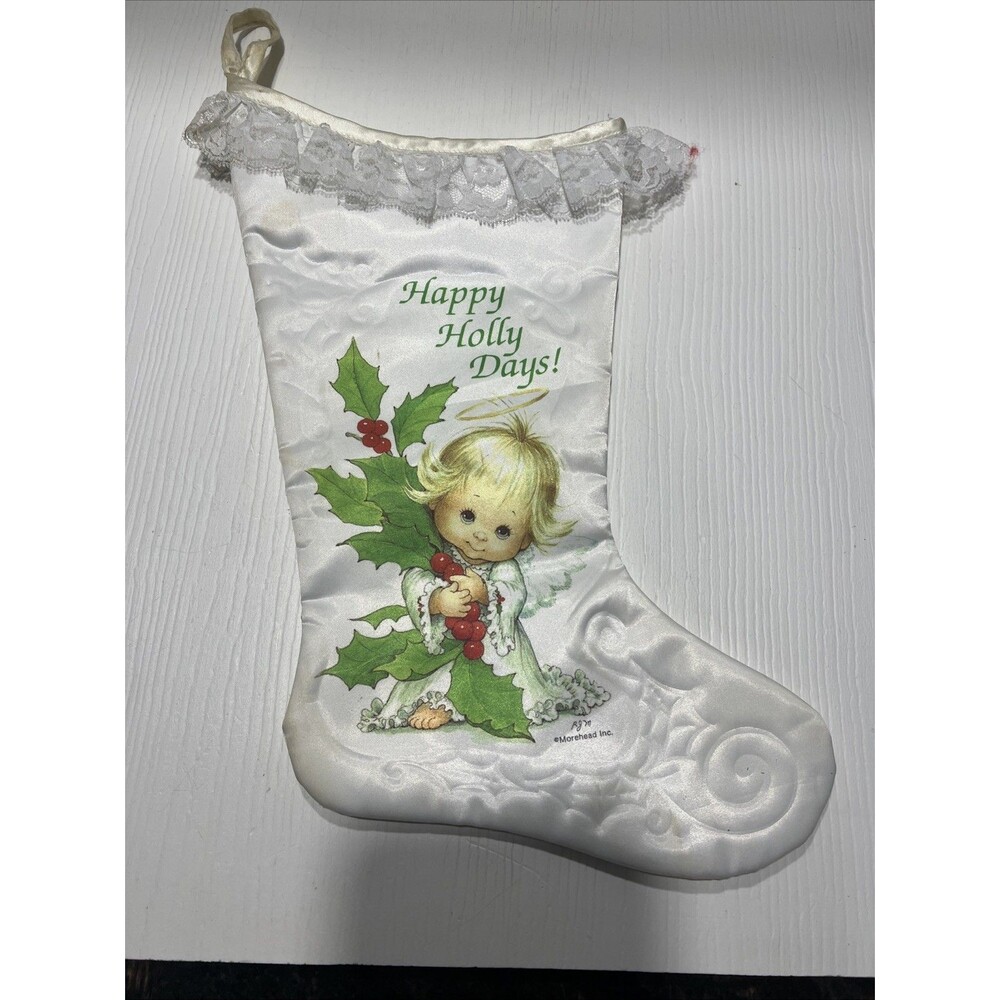 Vintage︱Morehead︱Christmas Stocking︱Happy Holly Days